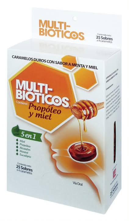 Multibioticos Propoleo y miel – Caja x25und